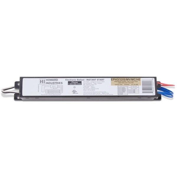 Howard Lighting Products Howard Lighting Products EPH3-32IS-MV-MC-HE 3 Lamp F32T8 Electronic Fluorescent Ballast EPH3/32IS/MV/MC/HE